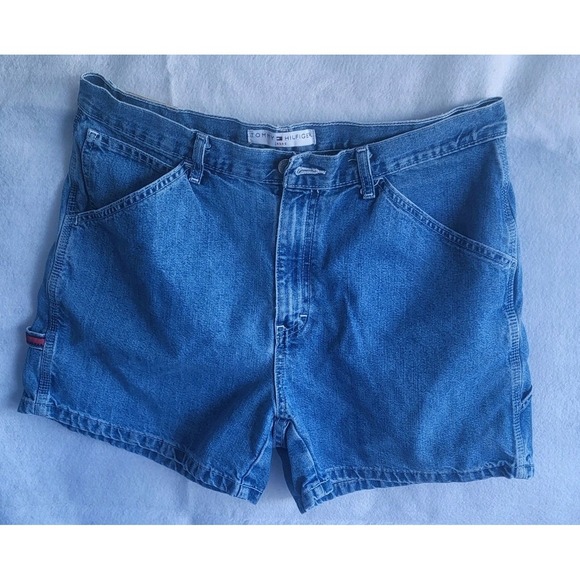 Tommy Hilfiger Pants - Vintage Y2K Tommy Hilfiger Denim Shorts Size 14 With Logo And Extra Pockets